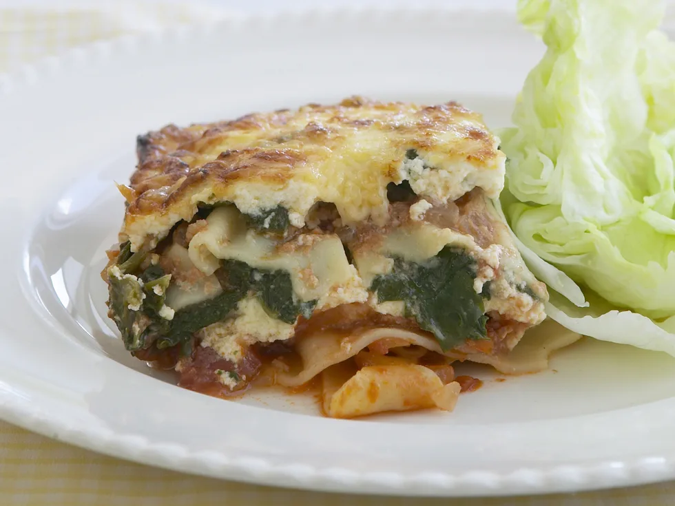 spinach, ricotta and mushroom lasagne