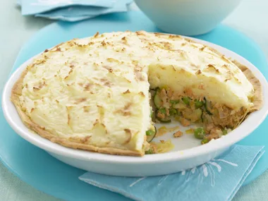 spring salmon and potato pie