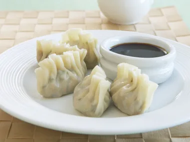 steamed mixed mushroom wontons