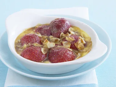 strawberry gratin