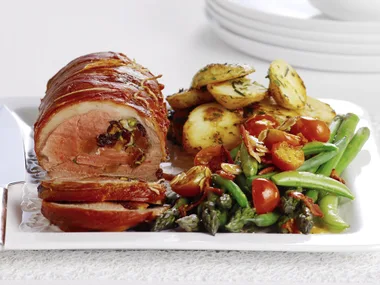 stuffed lamb loin with prosciutto