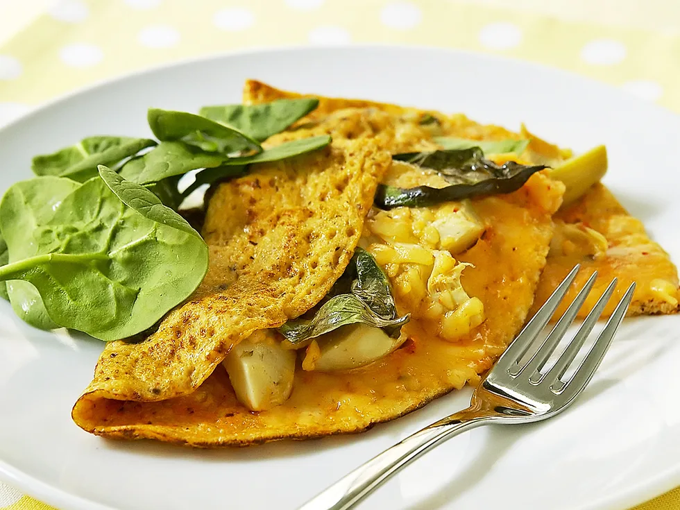 sun-dried tomato omelette