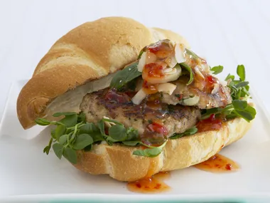 Thai chicken burger