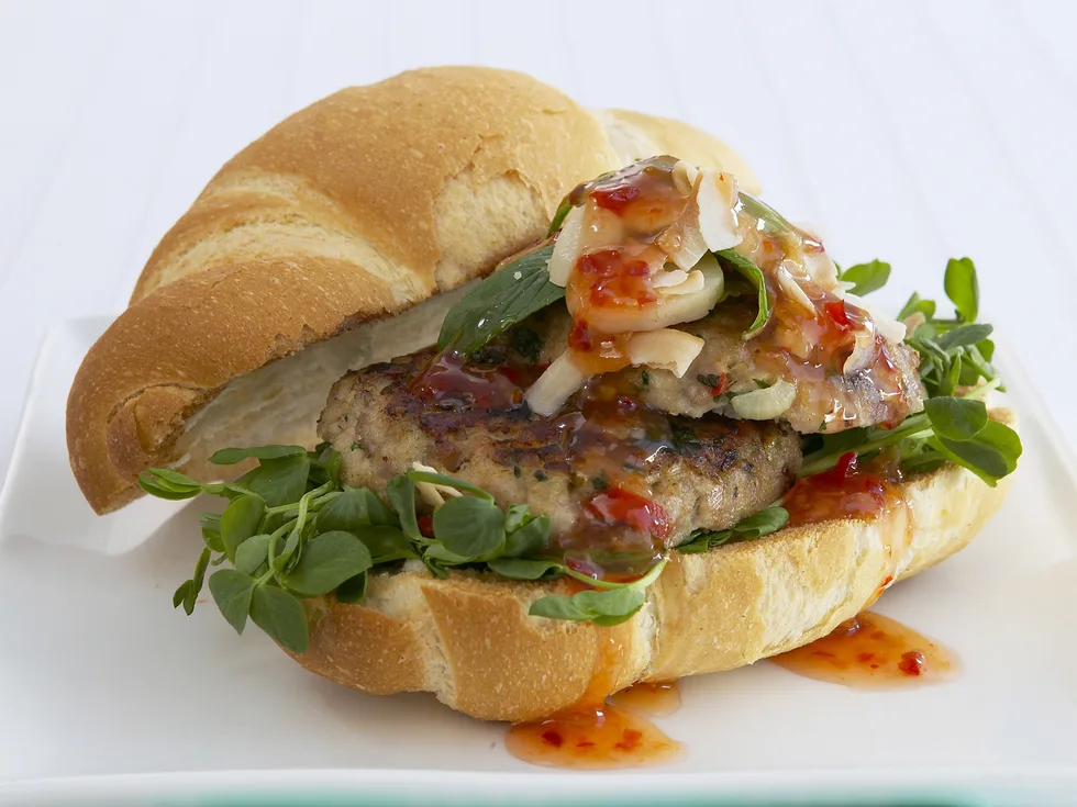 Thai chicken burger