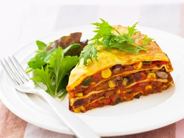 Vegetarian mexican lasagne