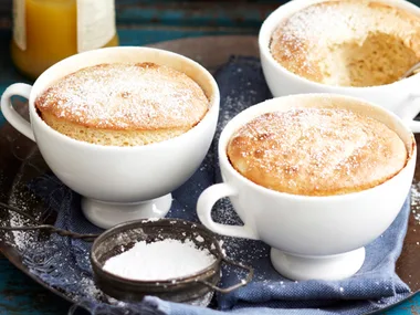 Banana and lemon souffles