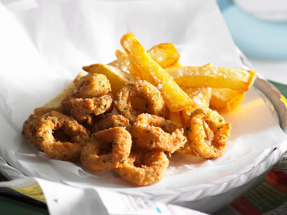 Calamari and chips