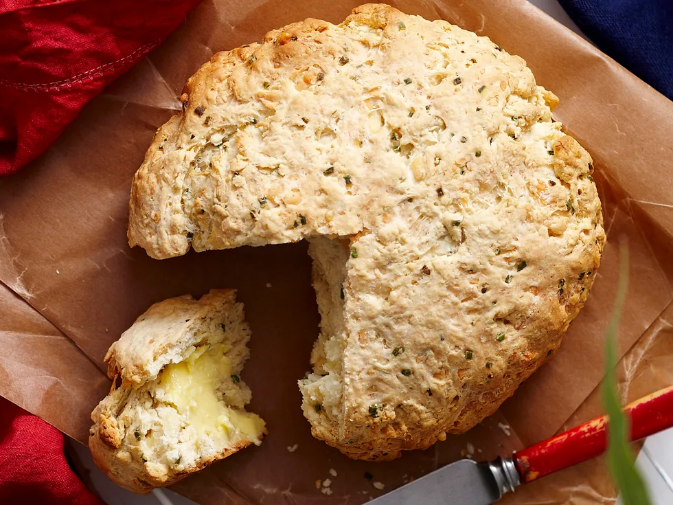 Cheese and chive damper
