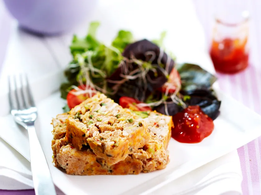 Chicken and corn loaf