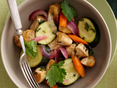 Chicken and zucchini saute