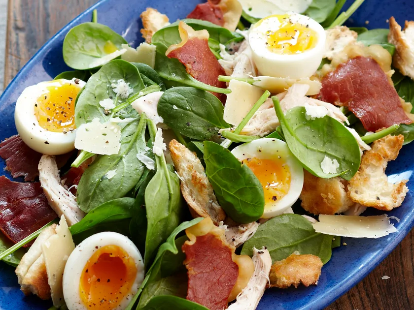 Crunchy caesar salad with lemon recipe