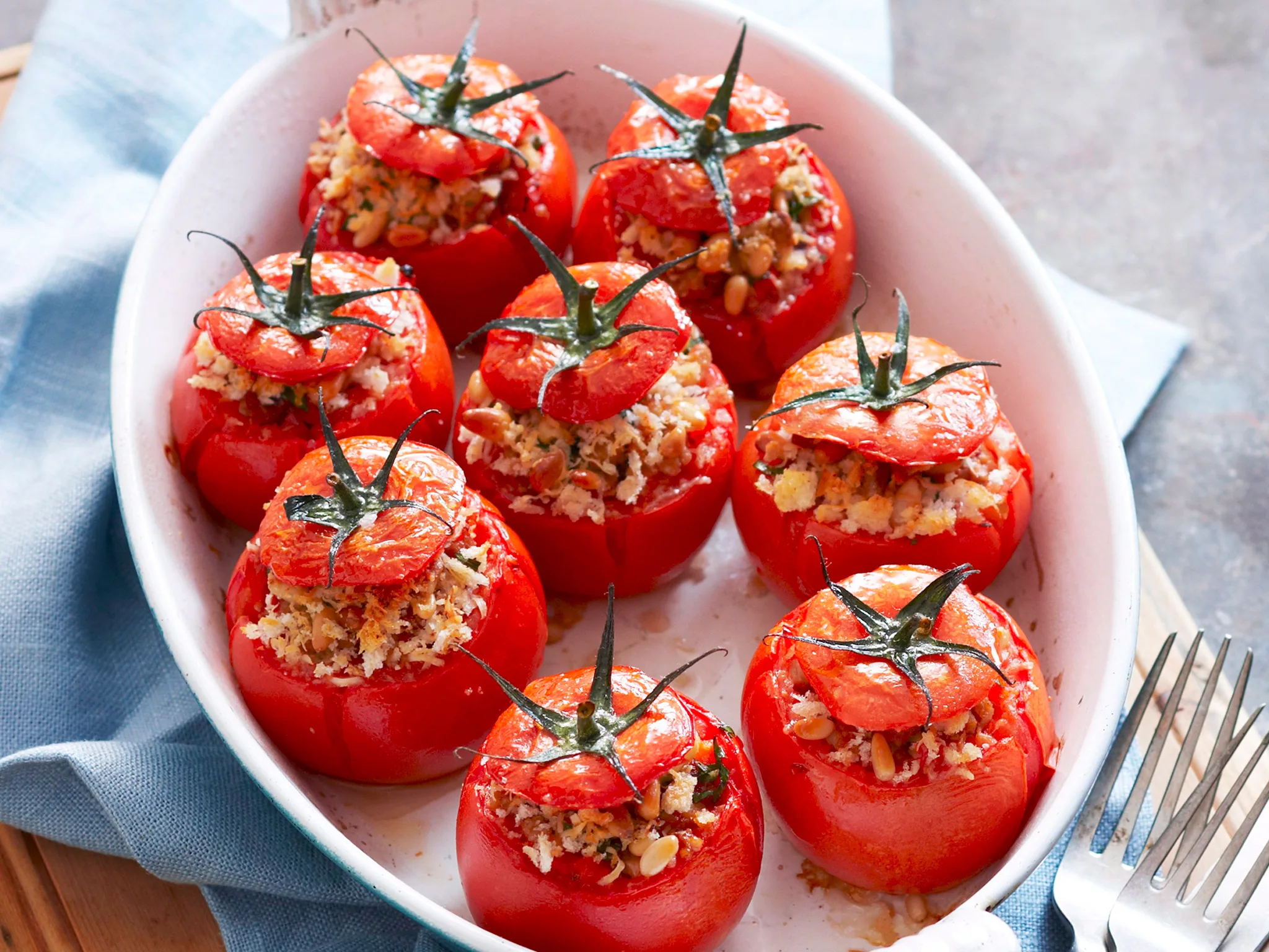 Chicken stuffed tomatoes