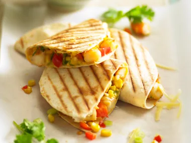 Chilli prawn quesadillas