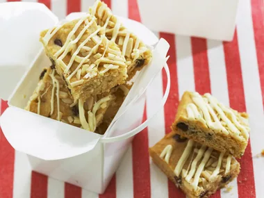 Choc chip and almond slice