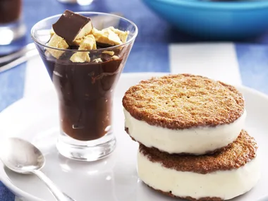 Chocolate shots and ice-cream sandwiches