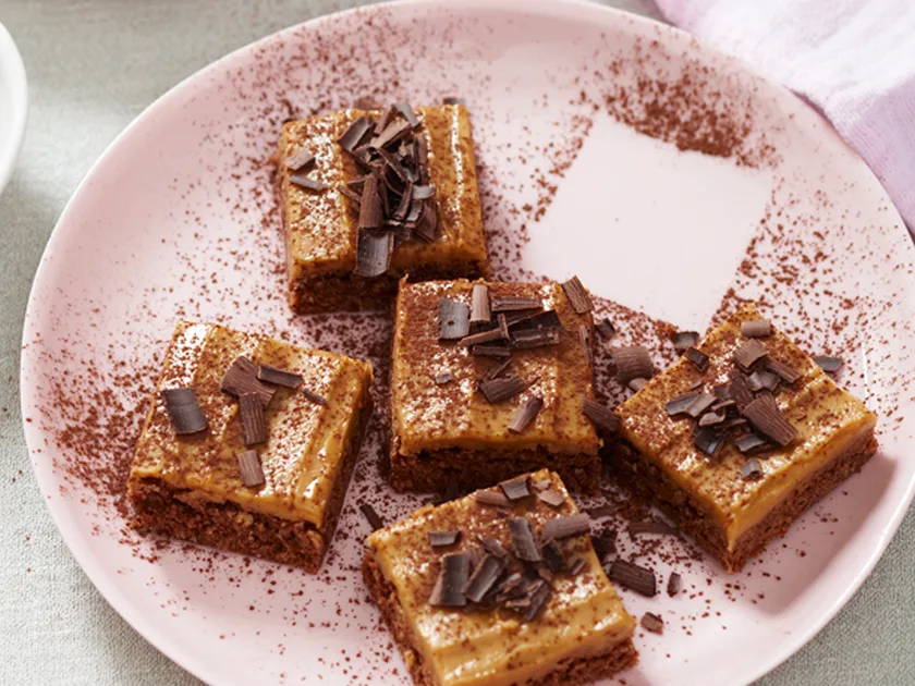 Coconut mocha slice