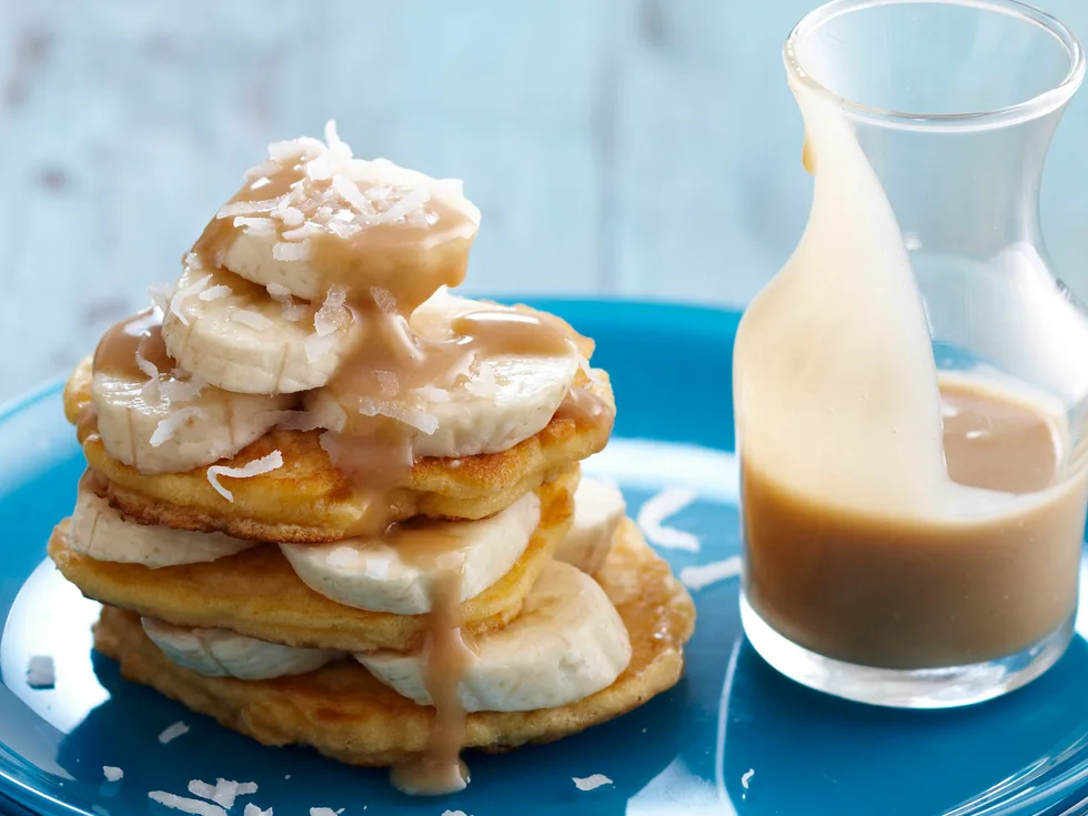 Coconut rice pancakes