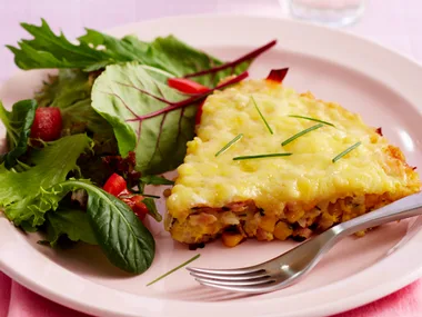 Corn, chive and ham rice cake