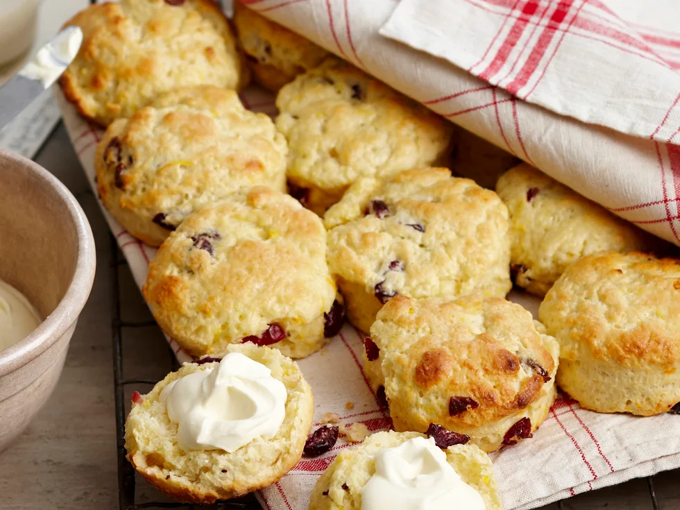 Cranberry and orange scones