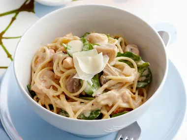 Creamy chicken and mushroom pasta