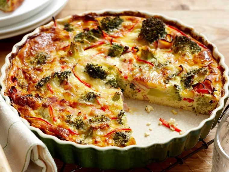 Crustless egg-free broccoli quiche