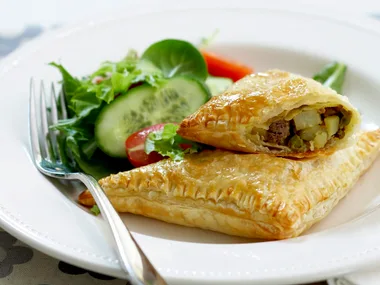 Curried beef, potato and cauliflower pasties