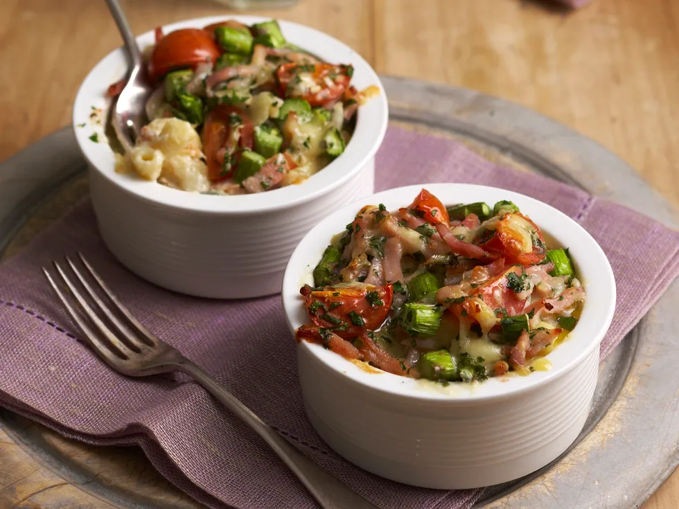 double- baked macaroni and salmon