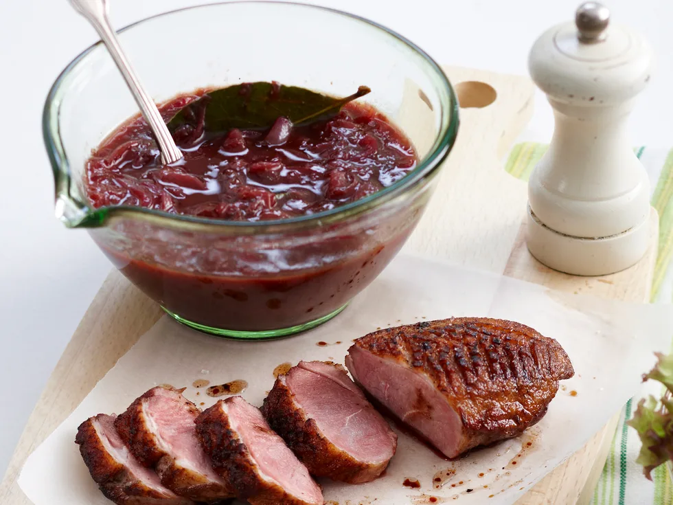 Duck with plum sauce