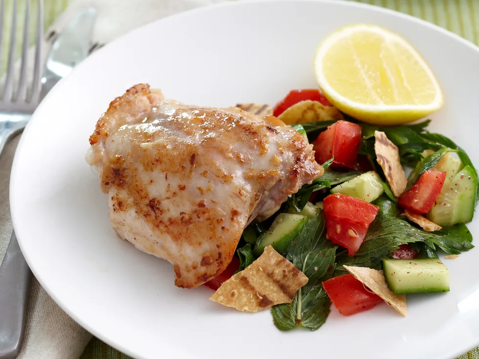 garlic chicken with fattoush