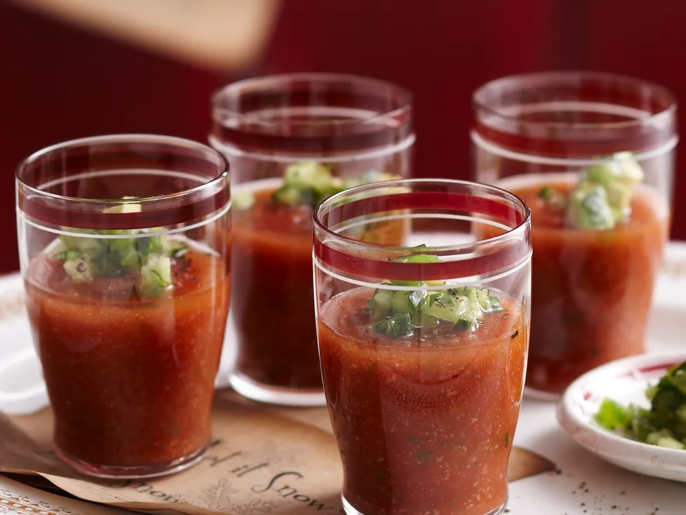 Gazpacho with Coriander Salsa