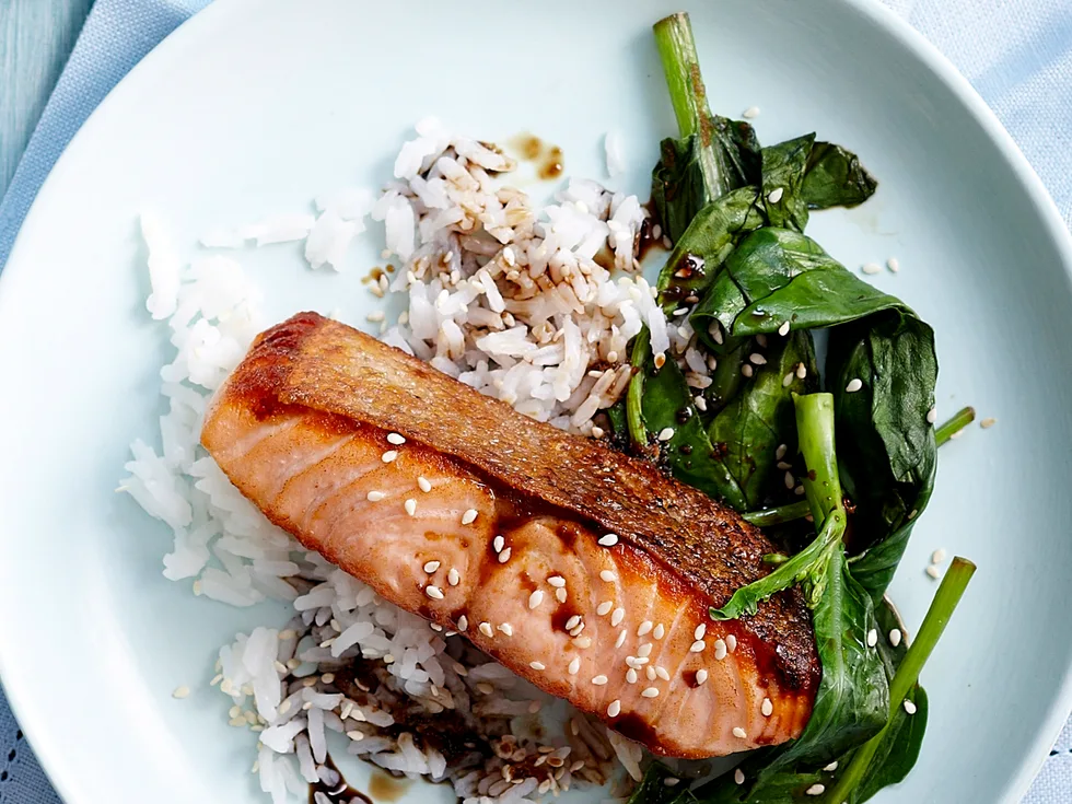 Ginger Soy Salmon with Asian Greens