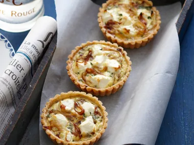 Herb and Goats Cheese tarts