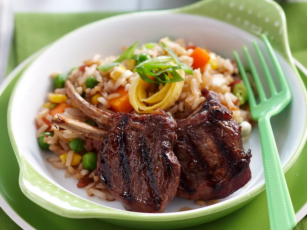 Honey Soy Cutlets with Fried Rice