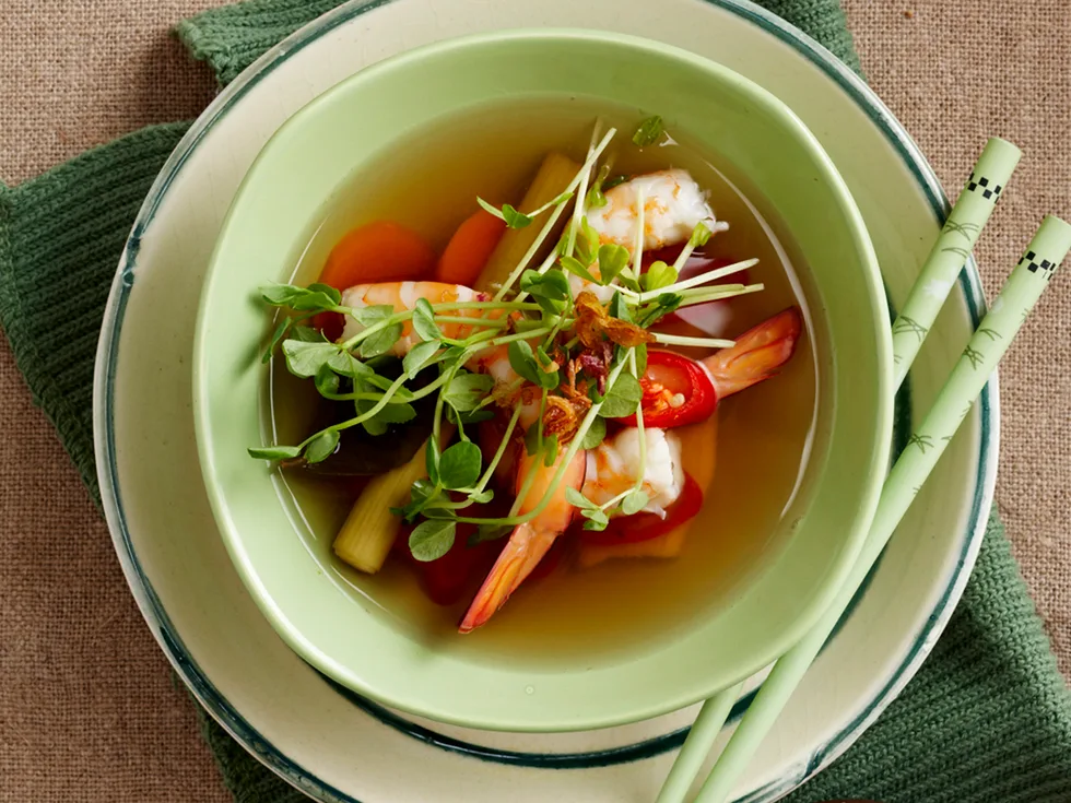 hot and sour prawn soup
