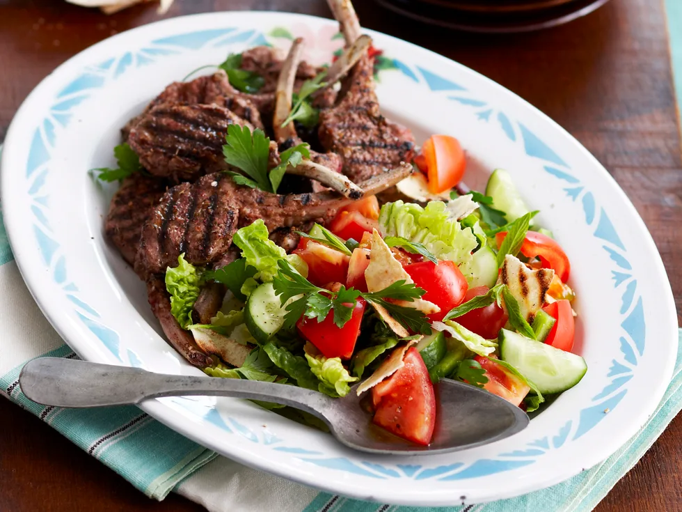 Lamb cutlets with fattoush