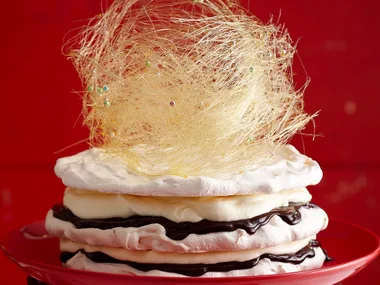 Layered Meringue torte
