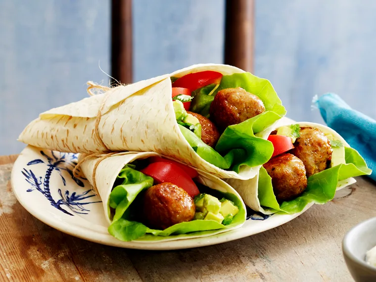 Mexican meatball tortillas