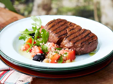 Moroccan beef and chickpea salad