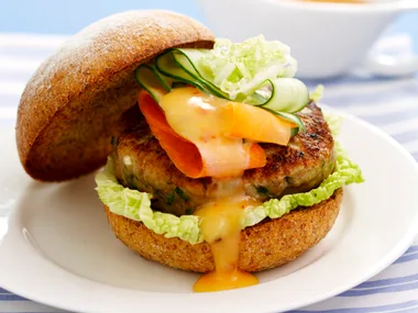 Oriental chicken burgers