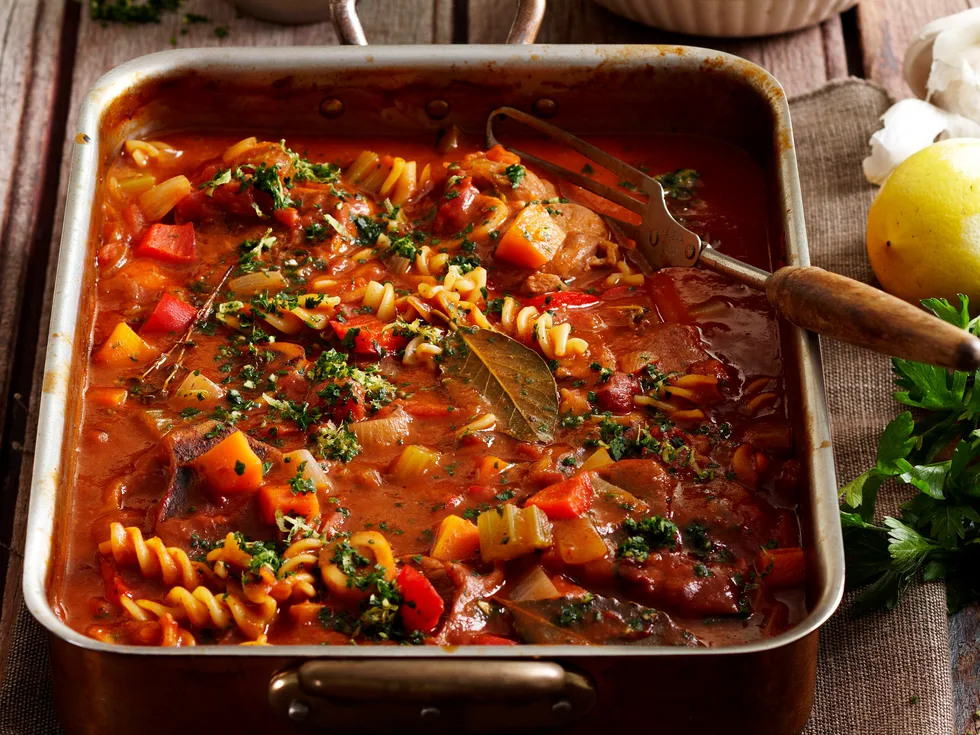 Osso buco with pasta