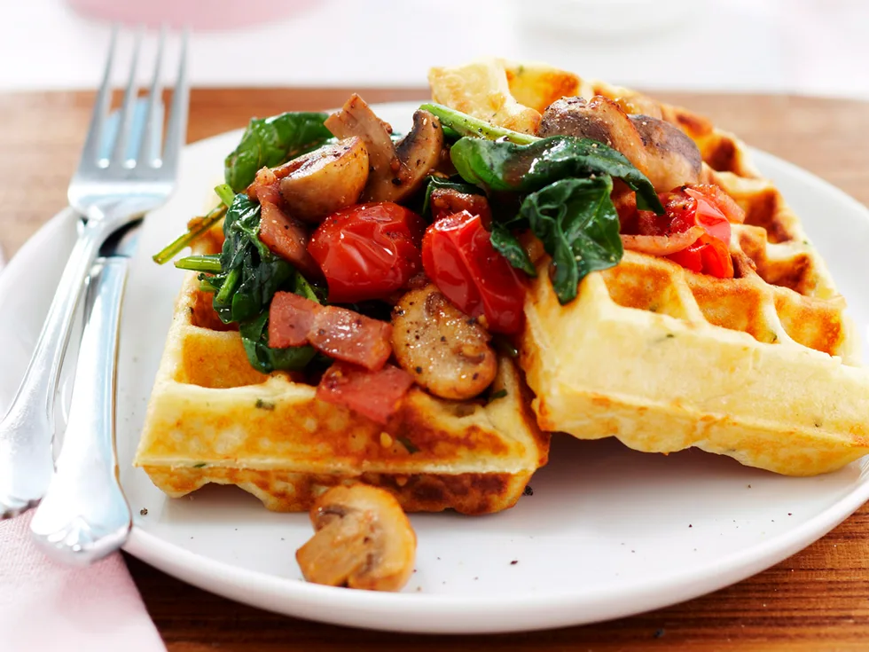 parmesan and chive waffles