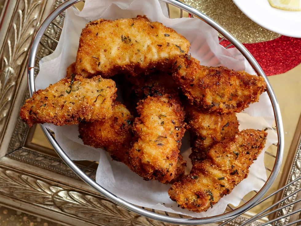 Parmesan fish bites