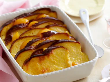 Peachy Brioche and Orange Pudding