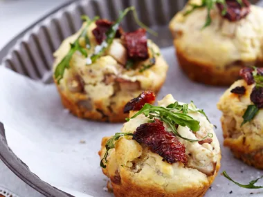 Pear, blue cheese and rocket muffins