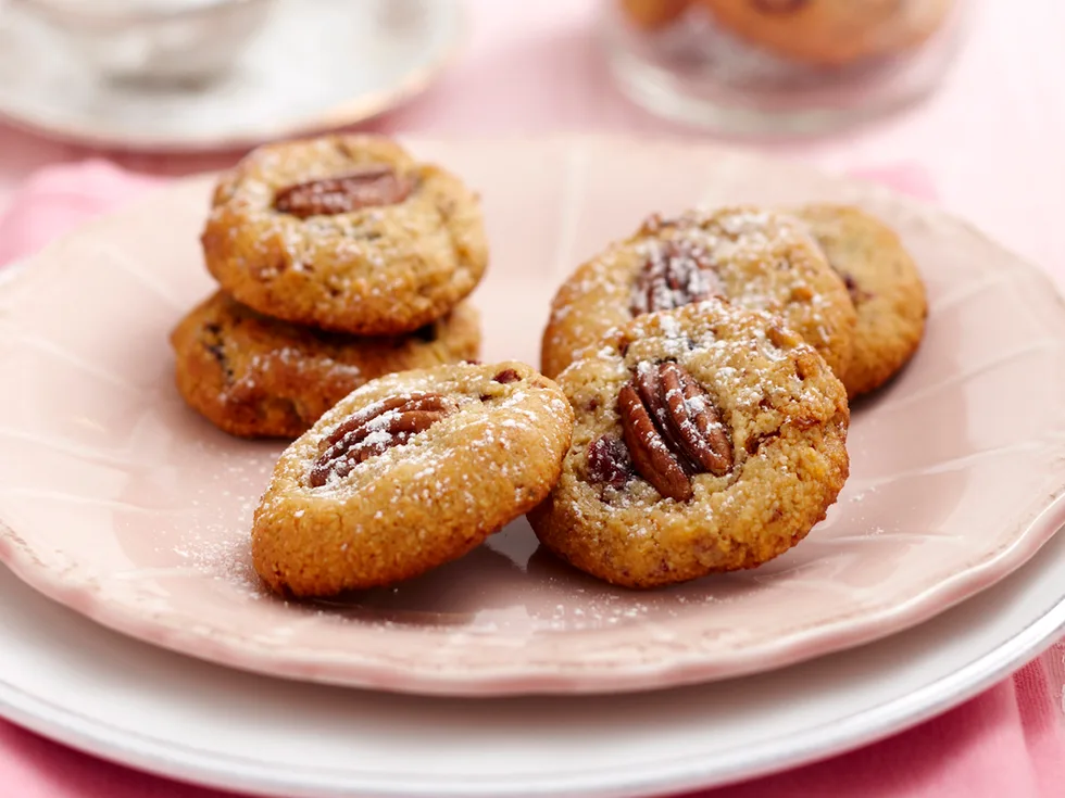 Pecan and cranberry biscuits