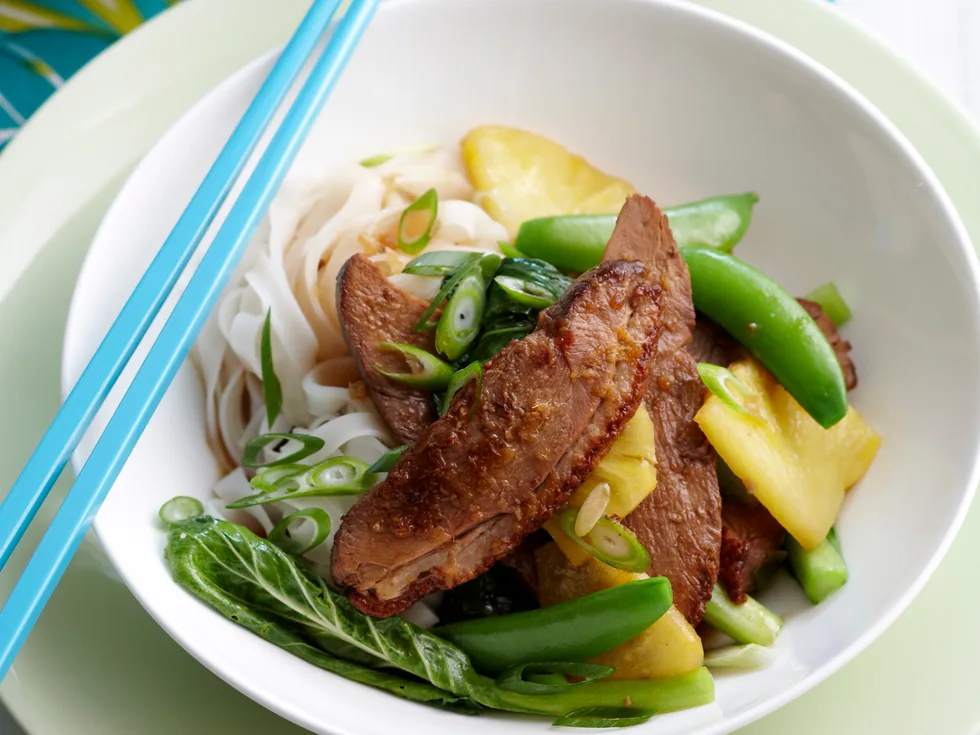 Peking duck and pineapple