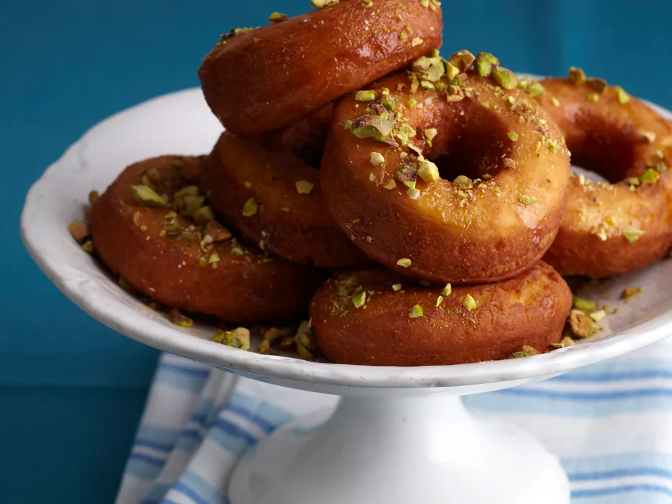 Pistachio Syrup Doughnuts