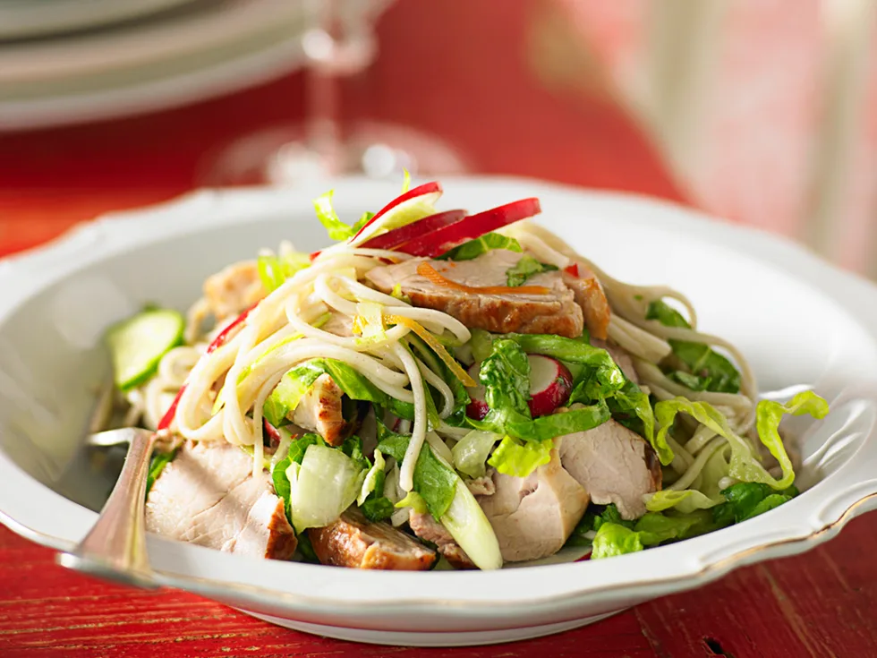 Pork and soba noodle salad