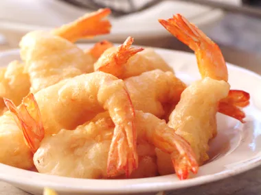 Prawn cutlets in spicy beer batter