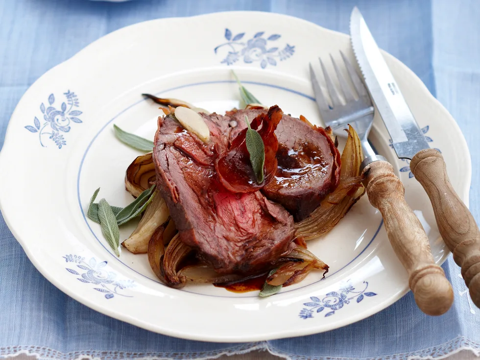 Prosciutto wrapped beef